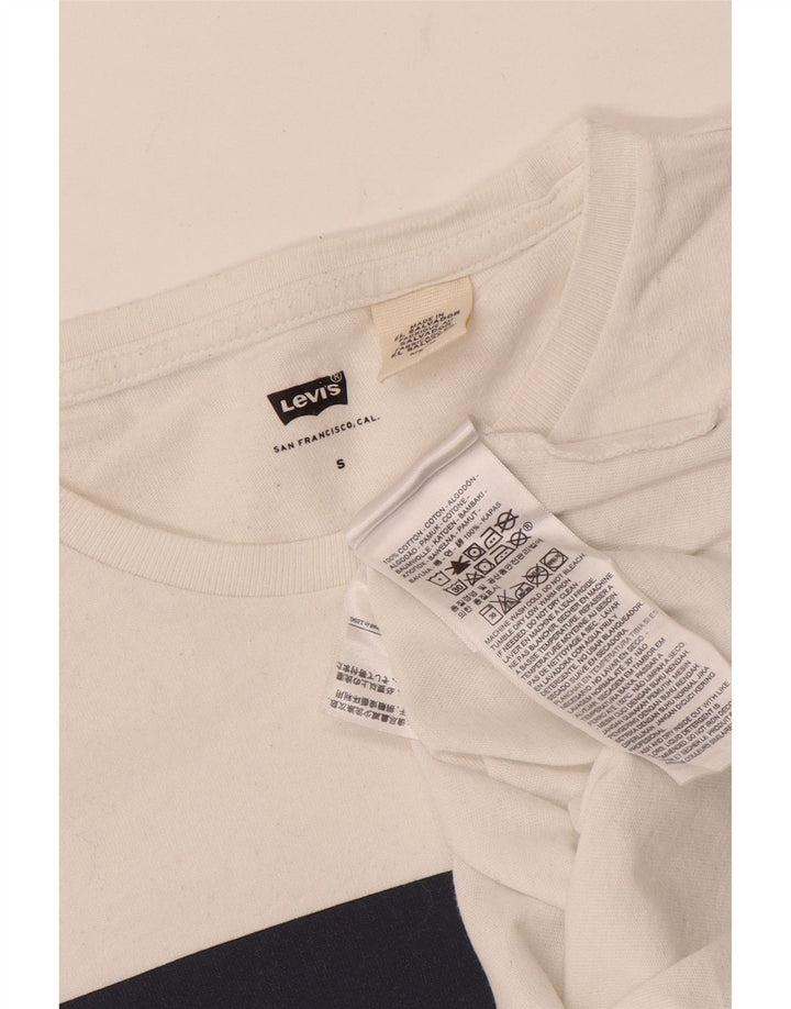 LEVI'S Herren-T-Shirt mit Grafik, Größe S, weiße Baumwolle