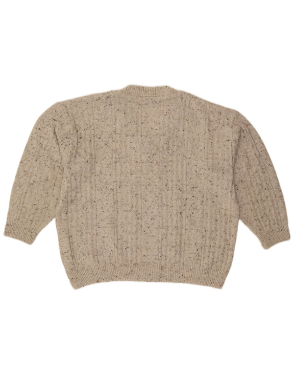 CANDA Herren-Pullover mit V-Ausschnitt, groß, beige meliert, Acryl