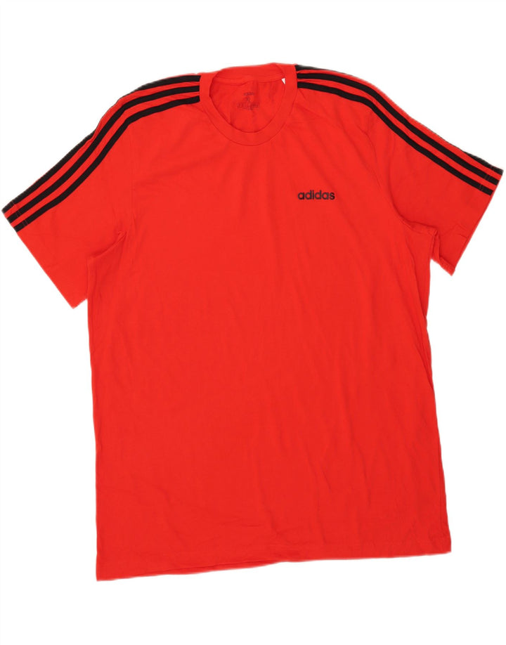 Adidas Herren T-Shirt Top XL Rot Baumwolle