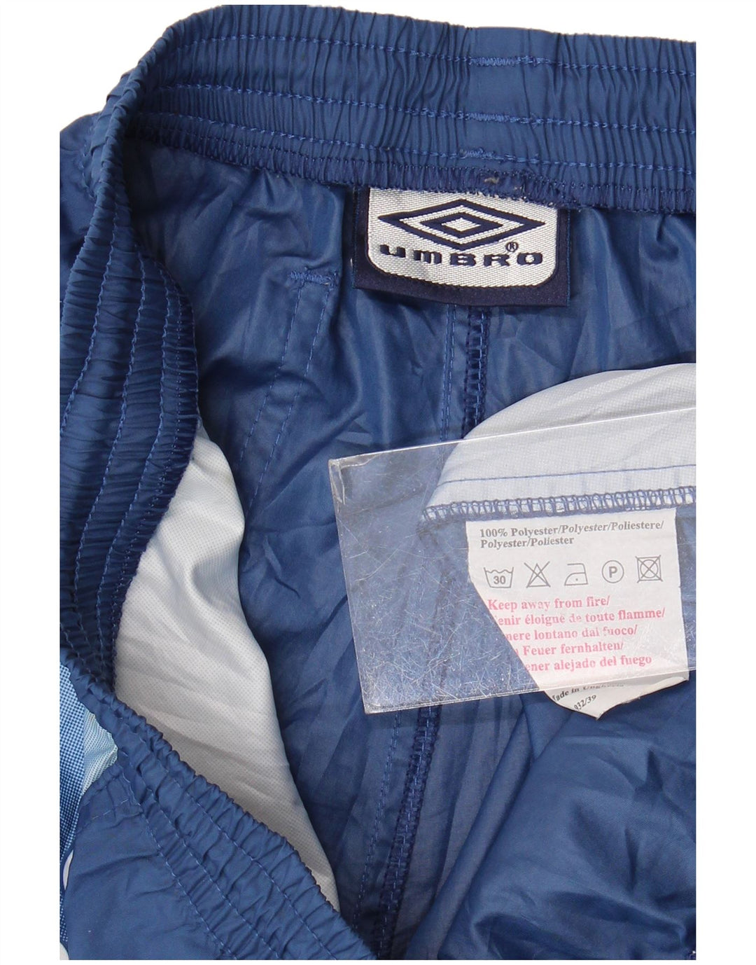 Umbro Herren-Sportshorts mit Grafik, groß, marineblaues Farbblock-Polyester