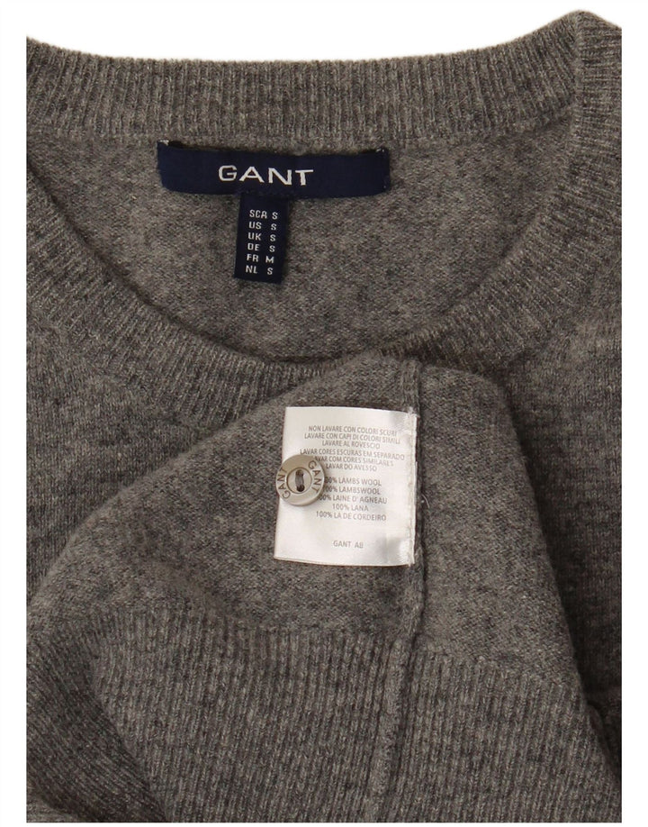 GANT Damen-Cardigan-Pullover UK 10 Small Graue Wolle