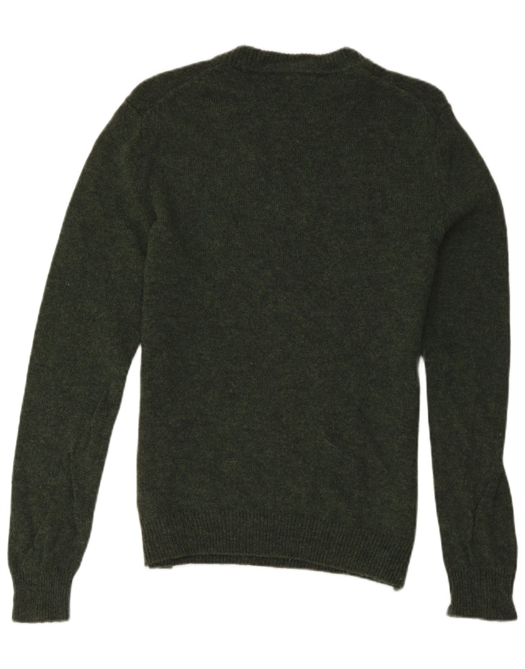 Farah Herren-Pullover mit Rundhalsausschnitt, mittelgrüne Lammwolle