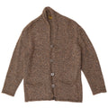 Laura Patrizia Herren-Strickjacke aus mittelbraun gesprenkelter Wolle