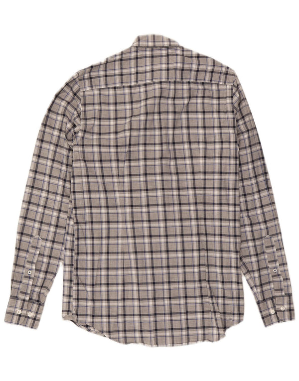 Tommy Hilfiger Mens Slim Fit Shirt Small Grey Check Cotton
