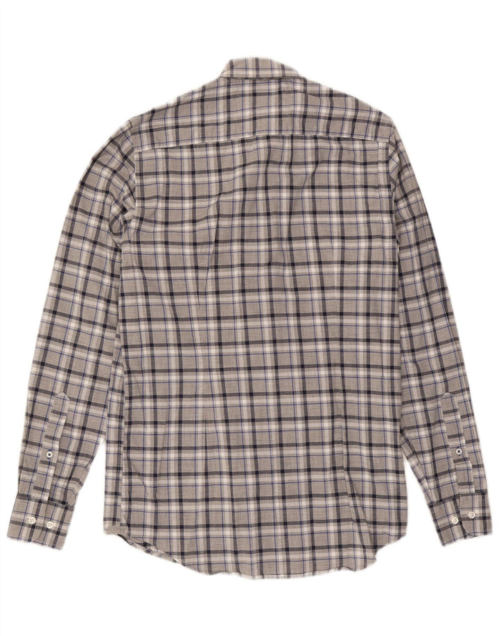 Tommy Hilfiger Herren-Slim-Fit-Hemd, klein, grau kariert, Baumwolle