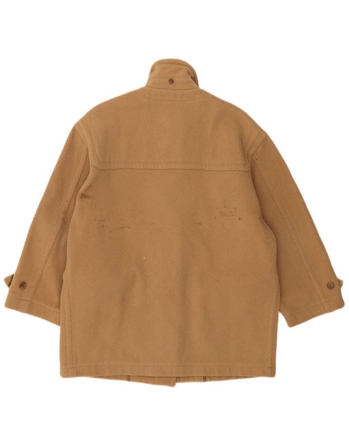Oliver By Valentino Herren Loose Fit Duffle Jacket IT 48 Medium Beige Chevron