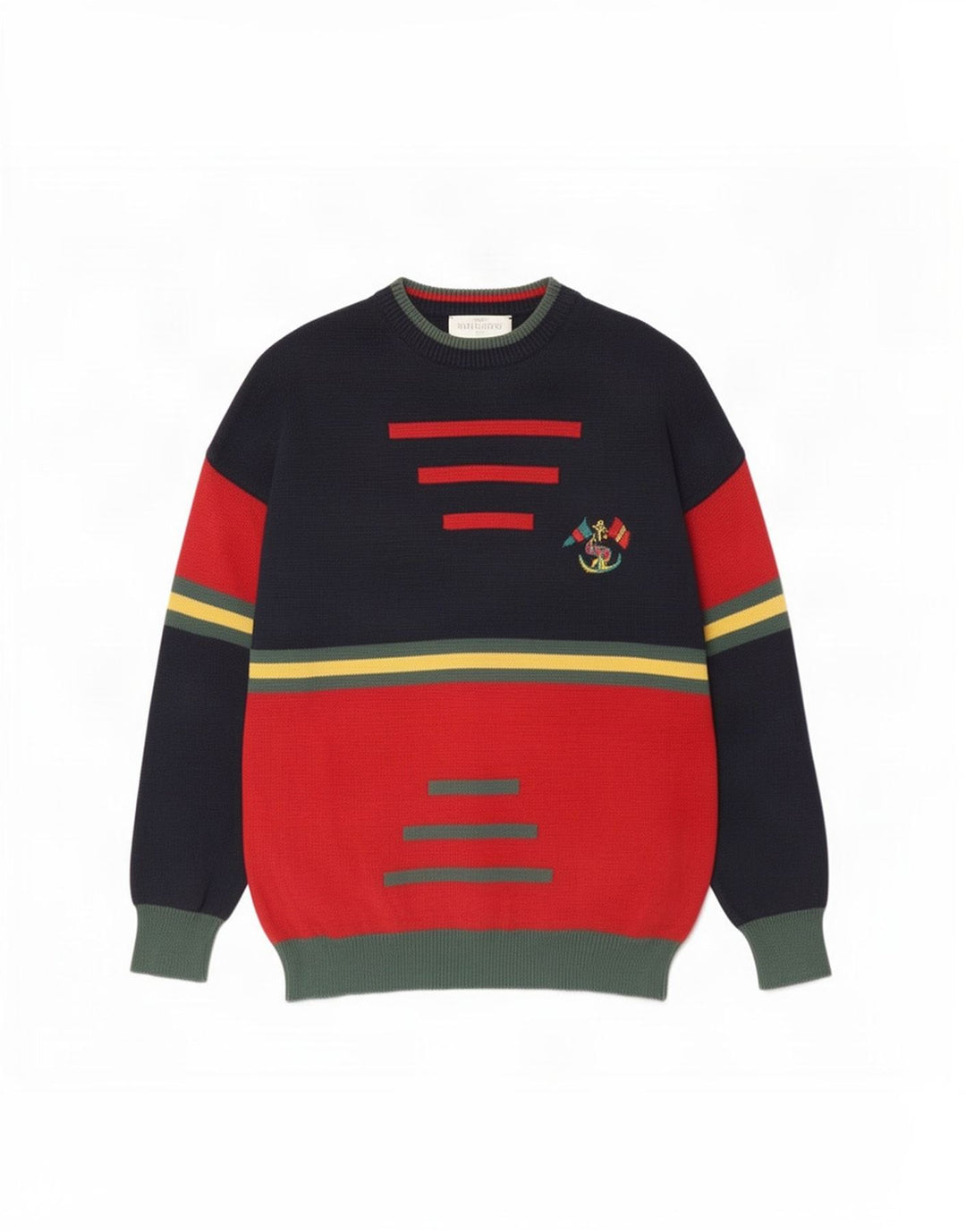 Marks & Spencer Herren St. Michael Pullover mit Rundhalsausschnitt, mittelgroß, Marineblau