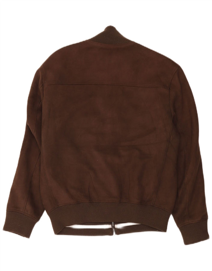 Zara Herren Bomberjacke UK 38 Mittelbraunes Polyester
