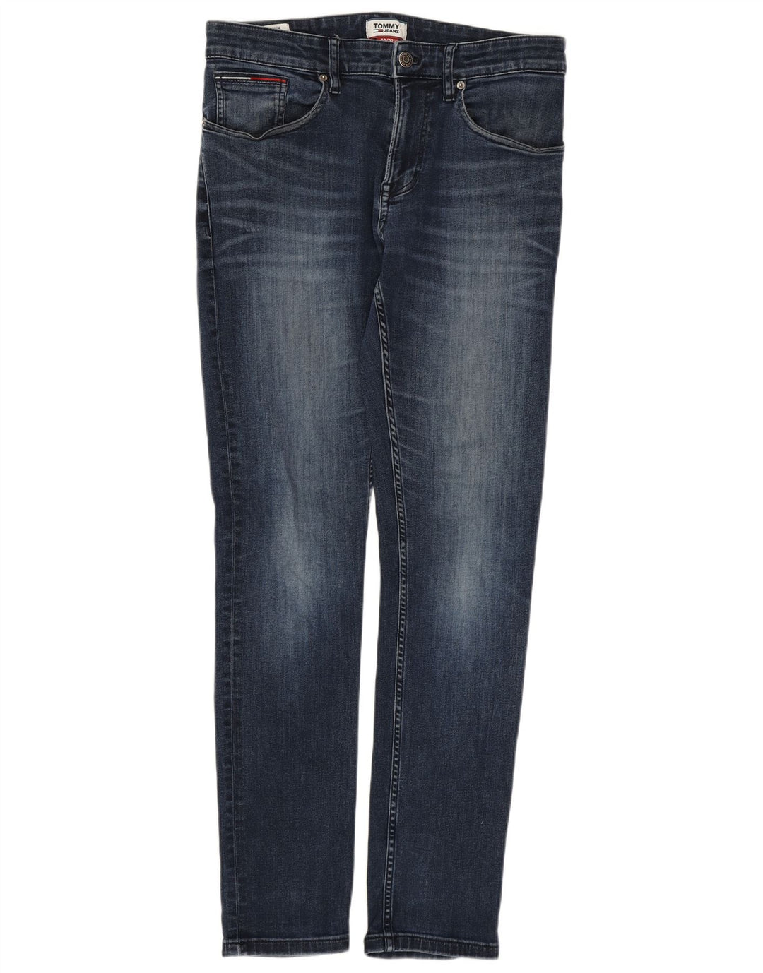 TOMMY HILFIGER Herren Slim Jeans W30 L32 Blaue Baumwolle