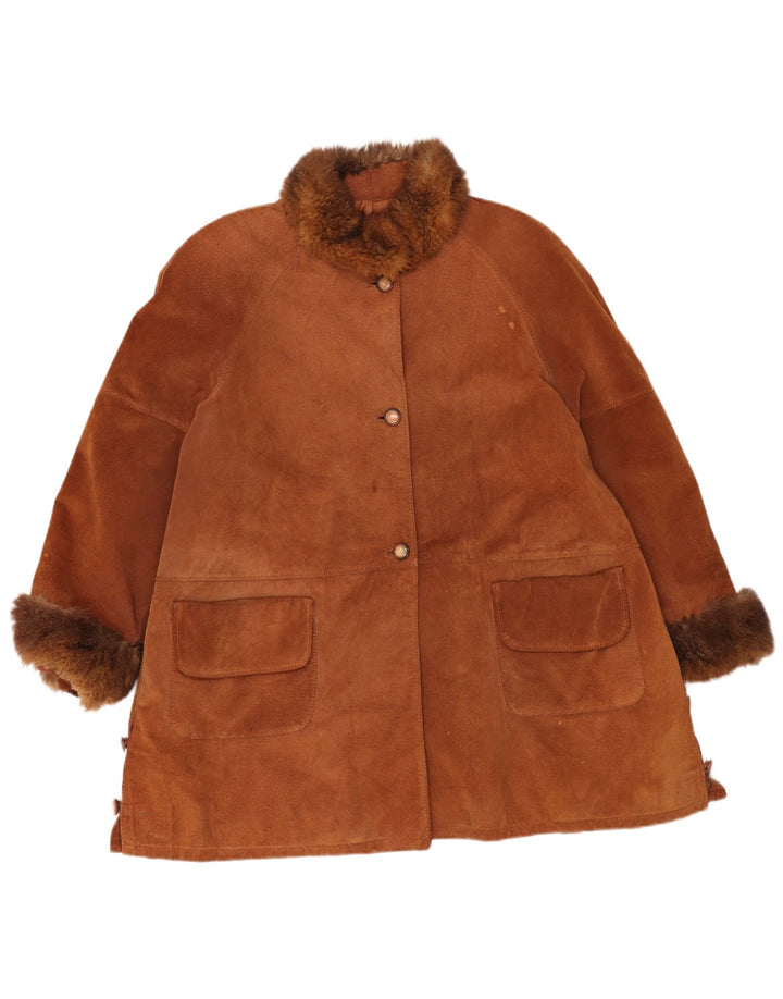 Pascucci Damen Wildledermantel EU 44 XL Braun