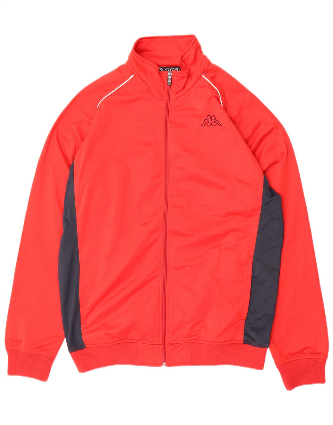KAPPA Herren-Trainingsanzug-Oberteil, Jacke, XL, rotes Farbblock-Polyester