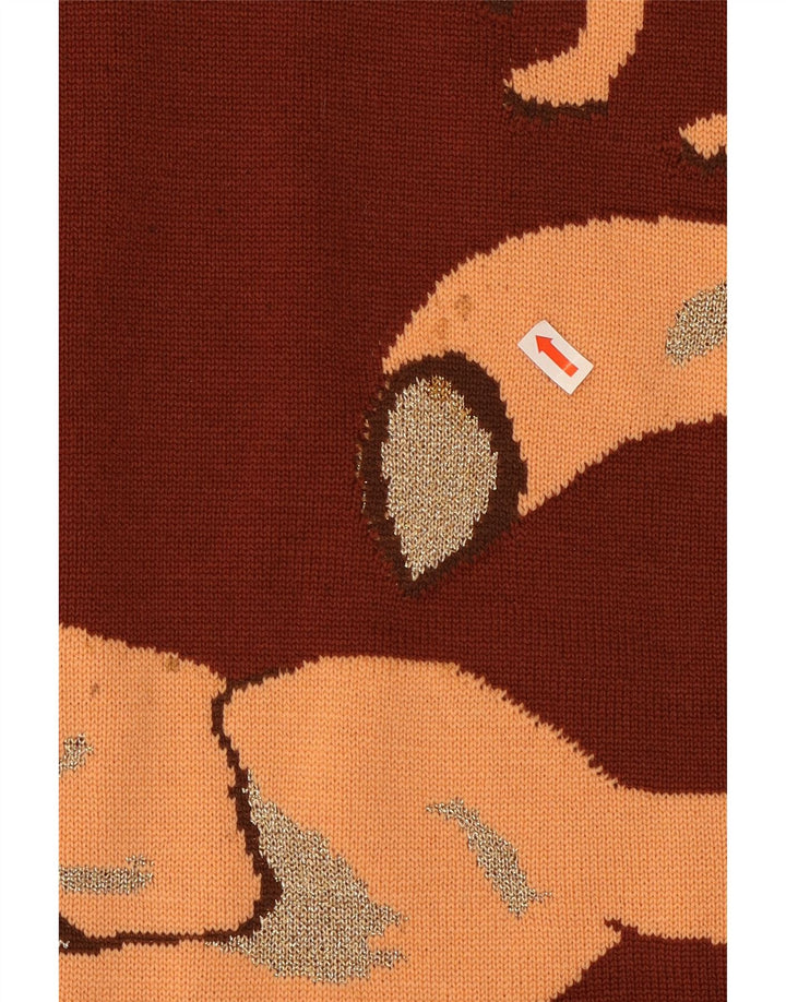Escada Womens Graphic Rollkragenpullover Pullover EU 36 Small Brown