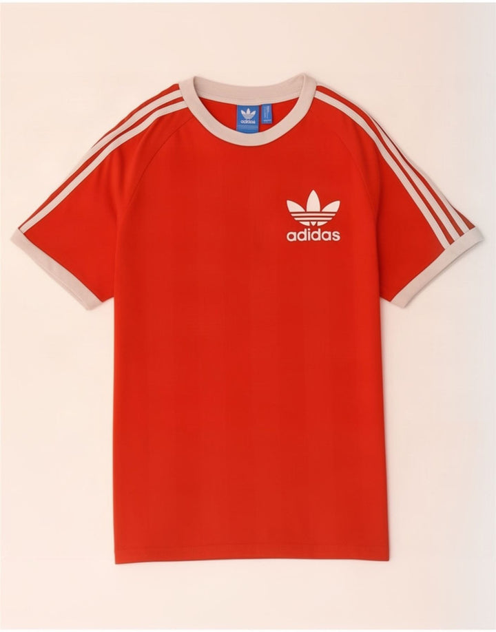 Adidas Herren T-Shirt Top Small Rot Polyester