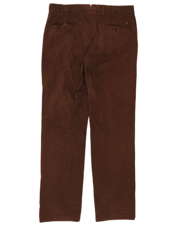 Tommy Hilfiger Herren gerade Chinohose W33 L34 braune Baumwolle