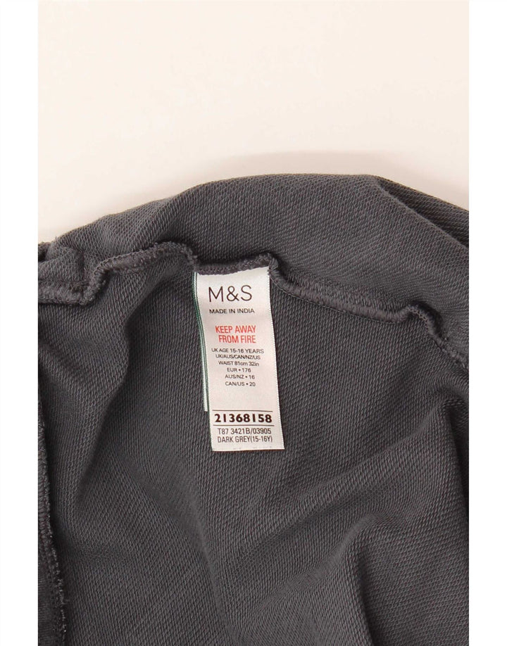 Marks & Spencer Sportshorts für Jungen, 15–16 Jahre, graue Baumwolle