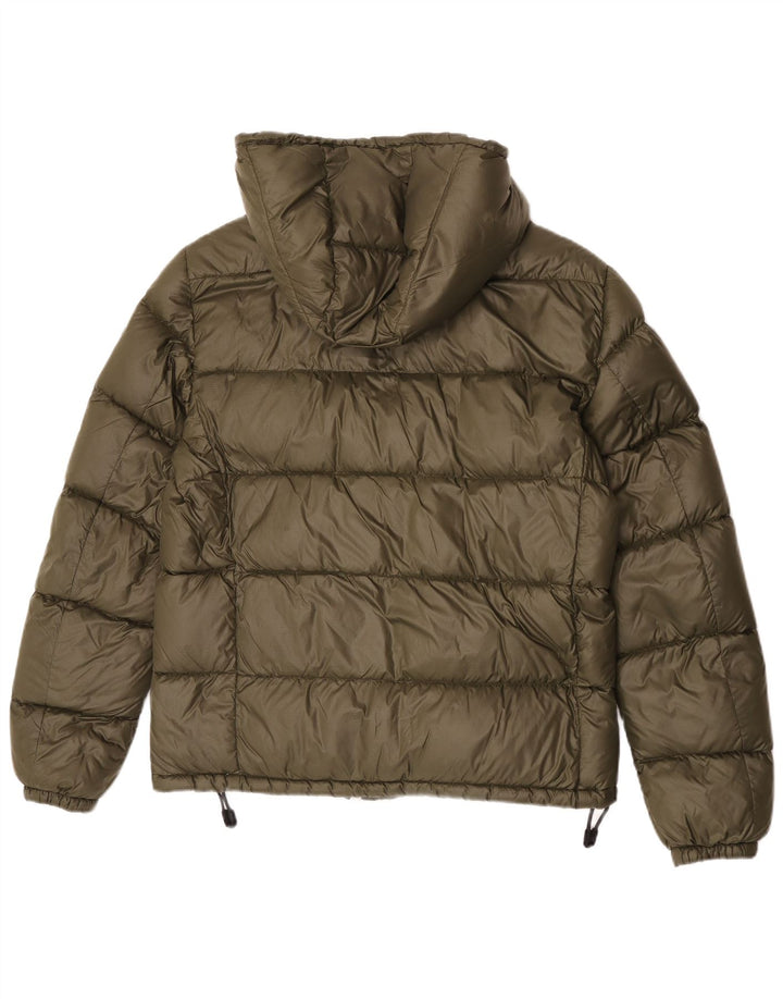 PEUTEREY Wattierte Damenjacke mit Kapuze, UK 16, Größe L, Khaki, Polyamid