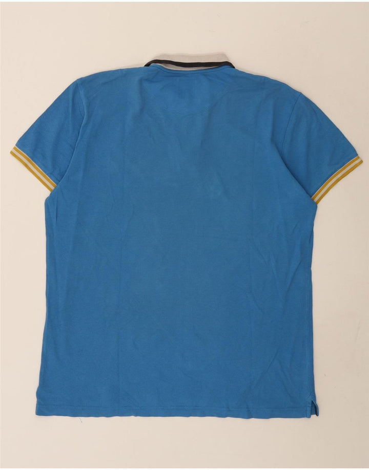 Slam Herren Poloshirt 3XL Blau Baumwolle