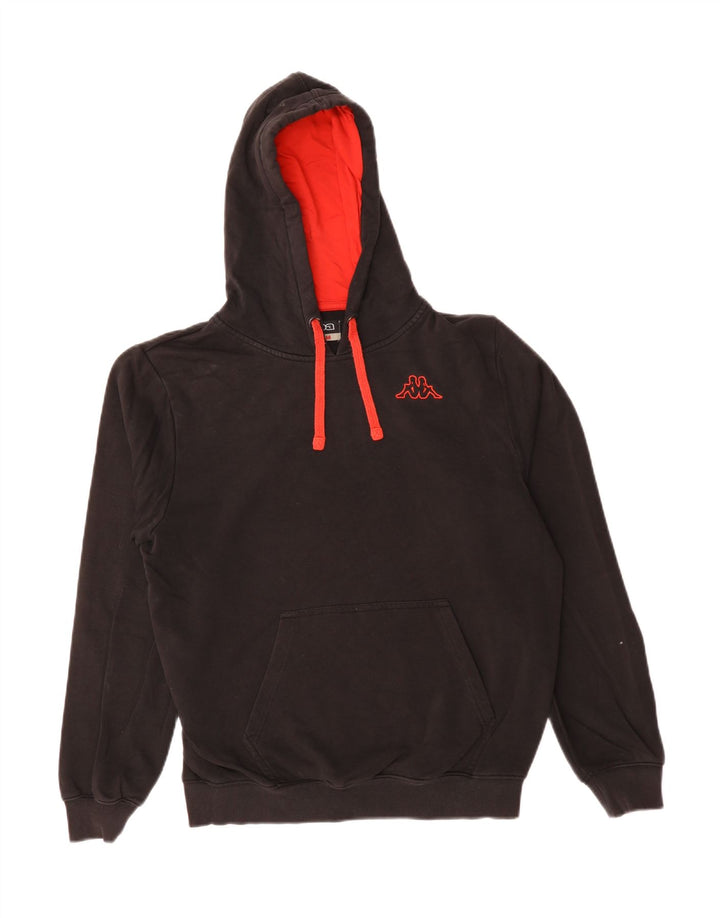 KAPPA Herren-Kapuzenpullover, mittelschwarz, Baumwolle
