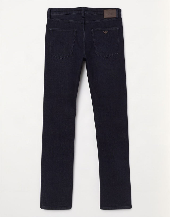 Armani Herren Straight Jeans W34 L32 Marineblaue Baumwolle