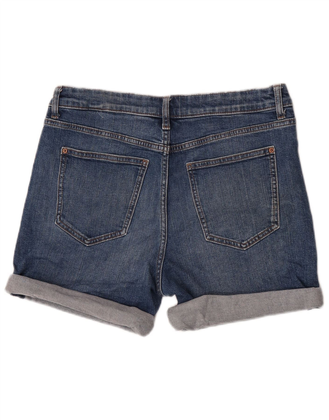 Marks & Spencer Damen Boyfriend-Jeansshorts UK 12 Medium W32 Blau