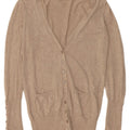 Zara Damen Strickjacke UK 12 Medium Beige Rayon