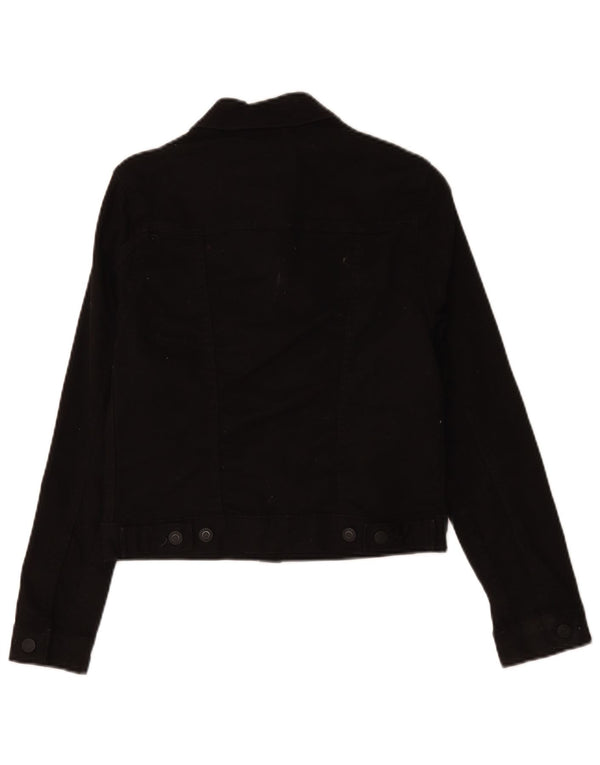 Levi's Damen Jeansjacke UK 6 XS Schwarz Baumwolle