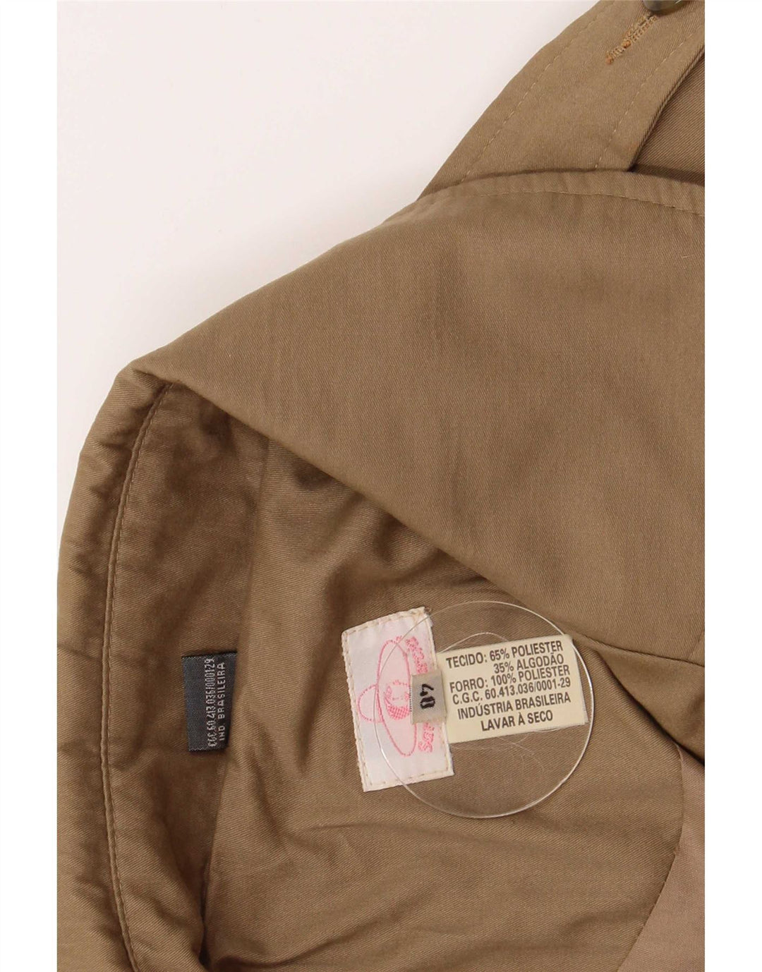 Vintage Damen Longline Übergroßer Trenchcoat IT 40 Small Beige Polyester