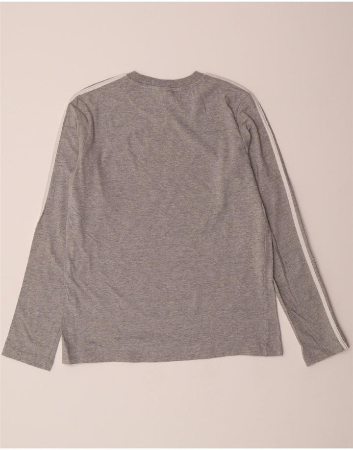 ADIDAS Womens Top Long Sleeve UK 12/14 Medium Grey Cotton Vintage Adidas and Second-Hand Adidas from Messina Hembry 