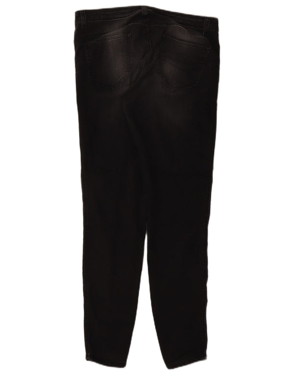 Benetton Damen Skinny Jeans W32 L30 Schwarze Baumwolle