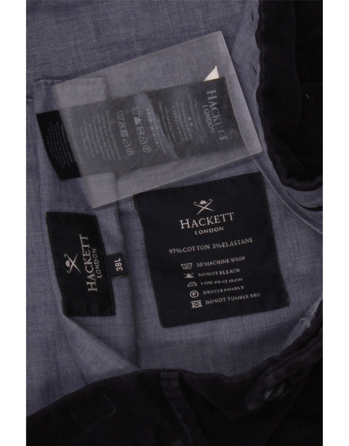 HACKETT Herren-Hose aus geradem Cord, Breite 38, Länge 30, Marineblau, Baumwolle