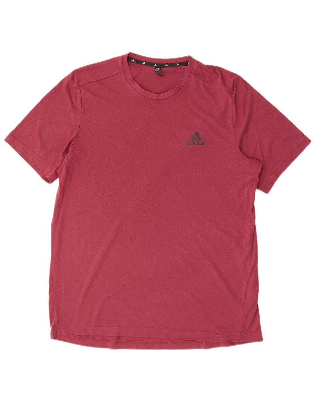 ADIDAS Mens Aeroready T-Shirt Top Large Burgundy Polyester