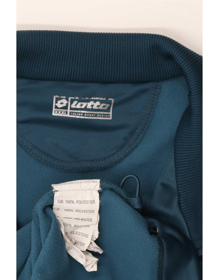 Lotto Herren-Trainingsanzug, Top-Jacke 3XL, blaues Farbblock-Polyester