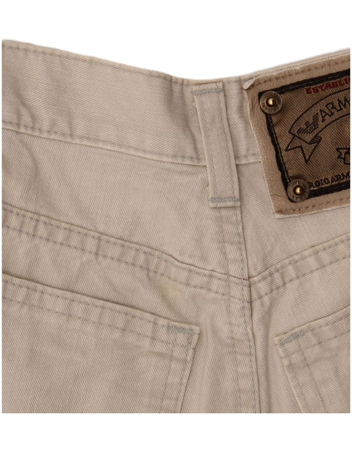 Armani Damen Tapered Jeans W27 L26 Graue Baumwolle