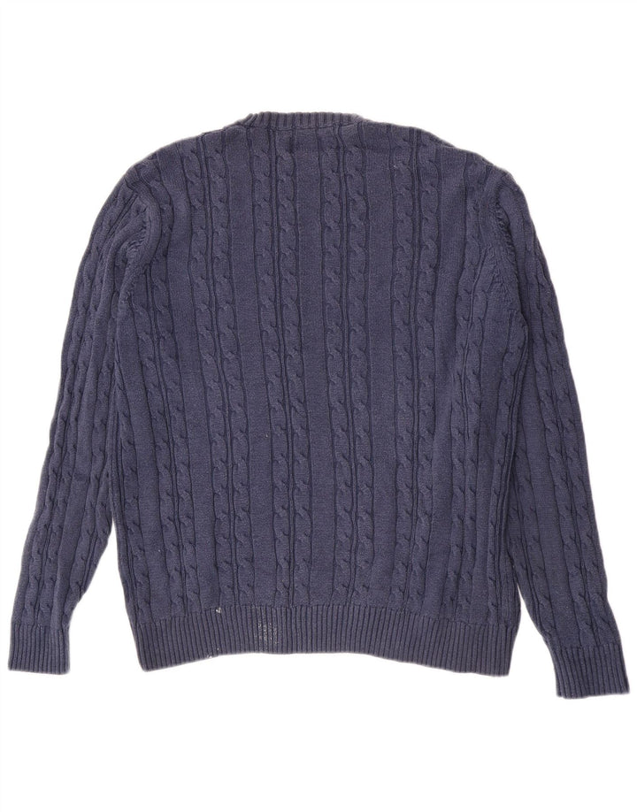 Marks & Spencer Herren-Pullover mit Rundhalsausschnitt, reguläre Passform, XL, Marineblau
