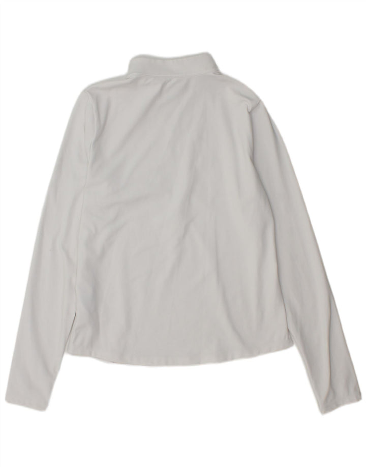 Under Armour Damen-Pullover-Trainingsanzugoberteil mit Reißverschluss, UK 12, Mittelweiß