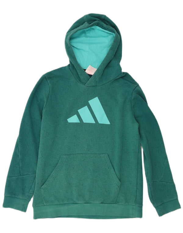 Adidas Jungen Graphic Hoodie Pullover 13–14 Jahre grün gefleckte Baumwolle
