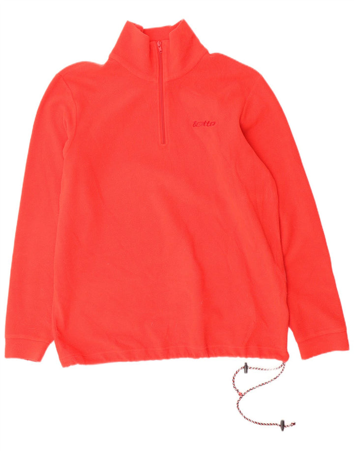 LOTTO Herren-Fleecepullover mit Reißverschluss am Hals, Mittelrot
