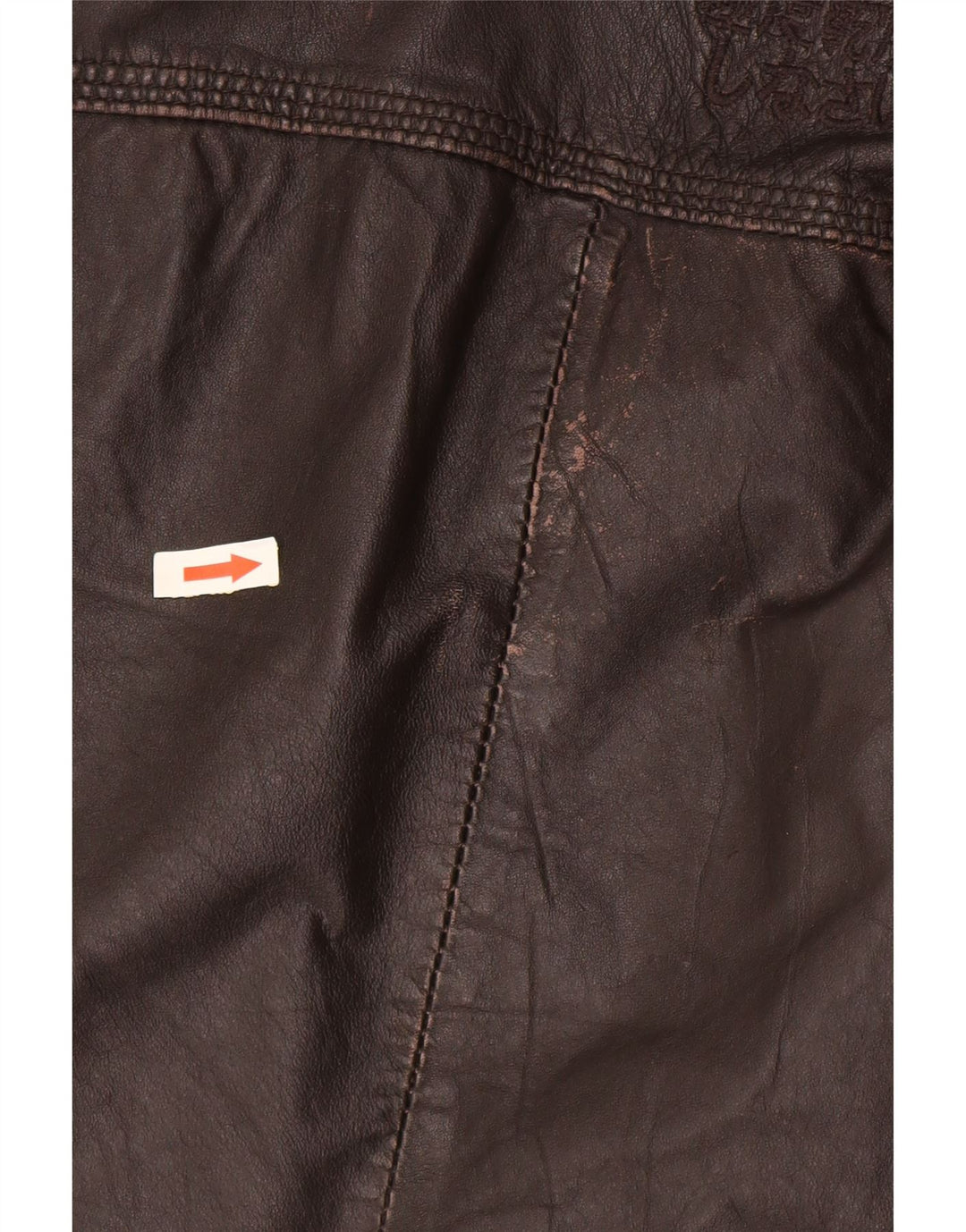 Superdry Herren Militärlederjacke UK 38 Mittelbraunes Leder