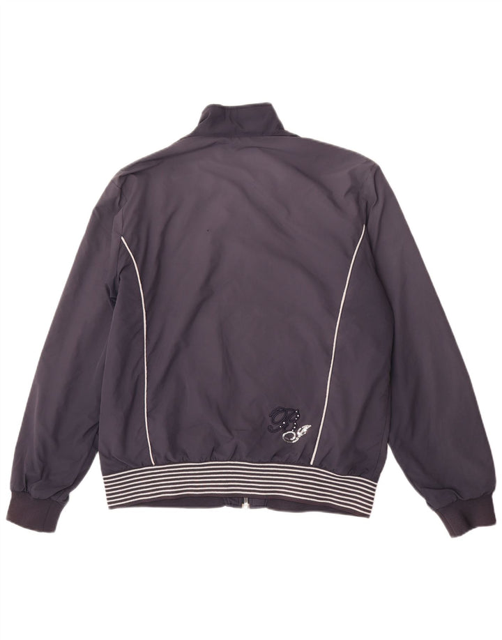 Fila Damen Bomberjacke UK 18 XL Marineblau gestreift Polyester