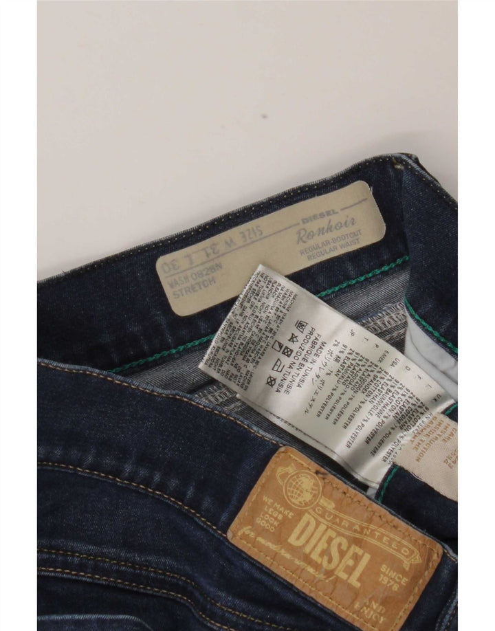 Diesel Damen Ronhoir Regular Bootcut Jeans W31 L30 Blaue Baumwolle