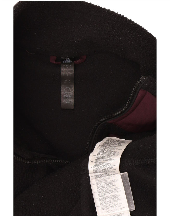 Adidas Herren Fleecejacke UK 36 Small Schwarz Colourblock Polyester