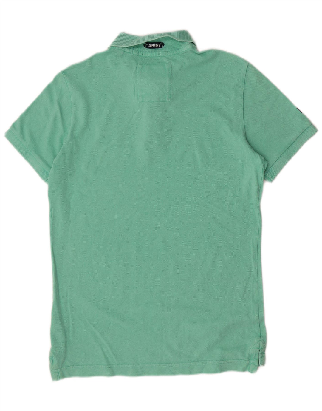 Superdry Herren-Poloshirt aus mittelgrüner Baumwolle, klassisch