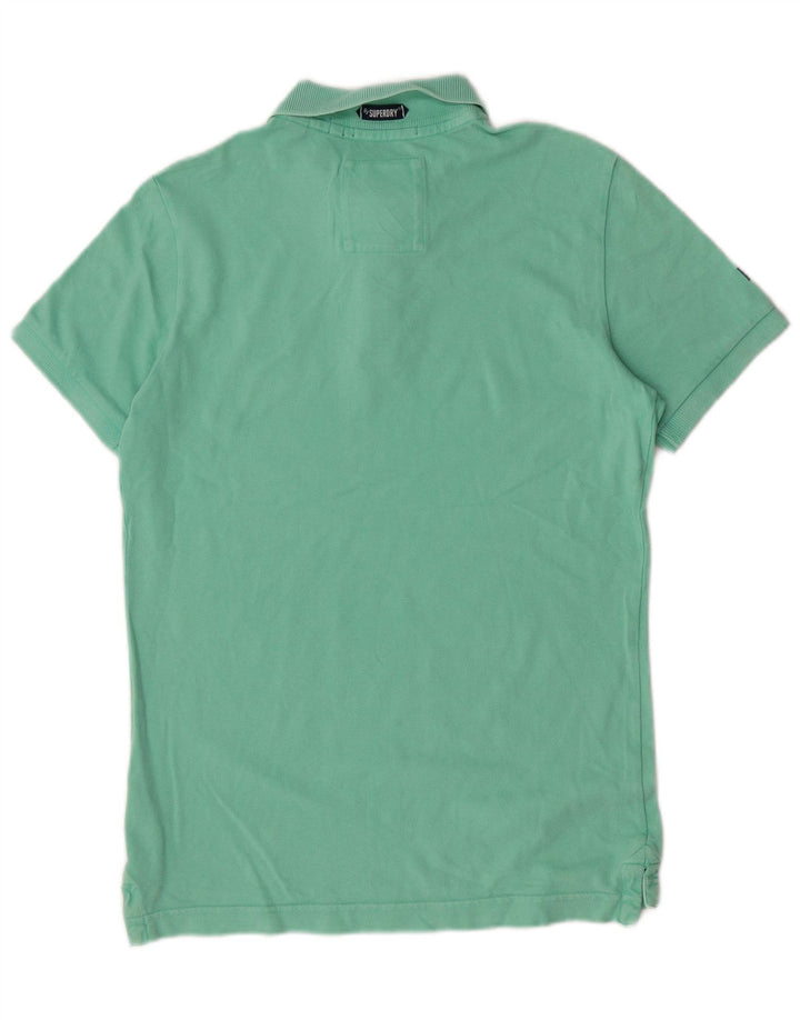 Superdry Herren-Poloshirt aus mittelgrüner Baumwolle, klassisch
