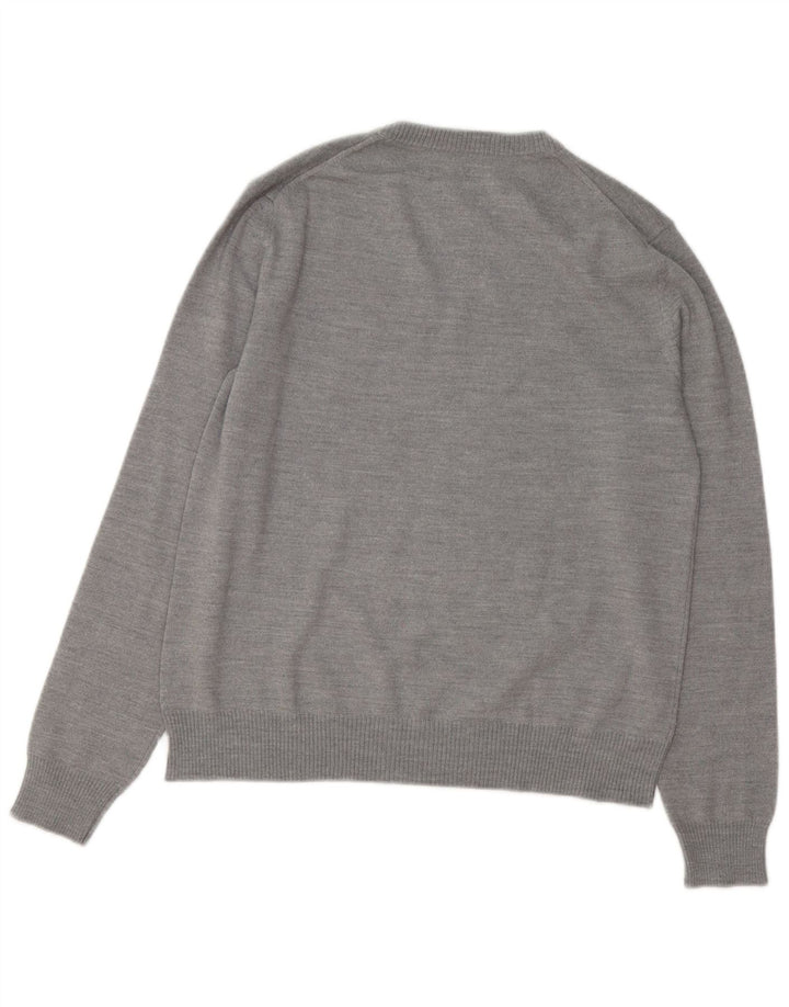 Marlboro Classics Herren-Pullover mit Rundhalsausschnitt, Mittelgrau