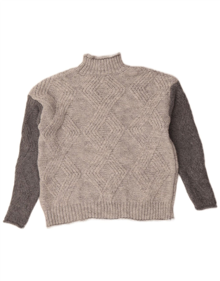 Marks & Spencer Damen-Pullover mit Rollkragen, Gr. 10, Größe S, Grau