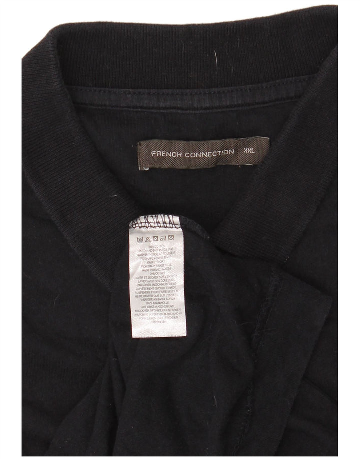 French Connection Herren-Poloshirt 2XL aus marineblauer Baumwolle