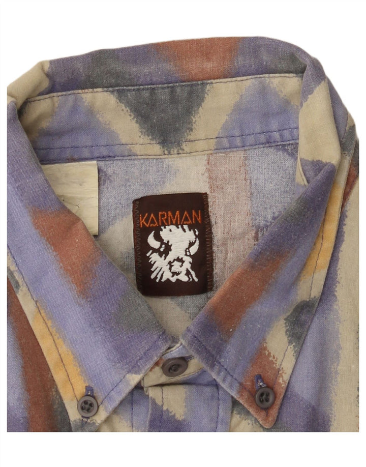 Vintage Herrenhemd Großes mehrfarbiges Chevron