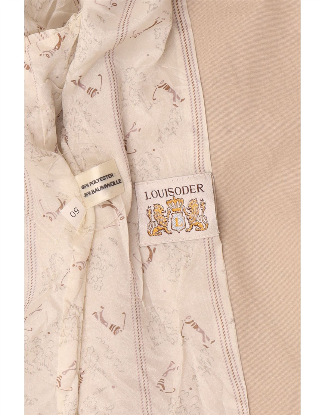 Louisoder Damen Kurzmantel EU 50 3XL Beige Polyester