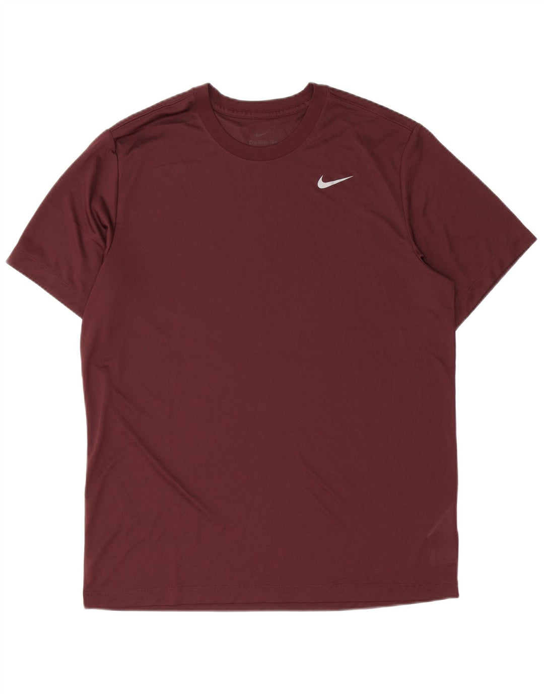 Nike Herren Dri Fit T-Shirt Top Large Burgund Polyester