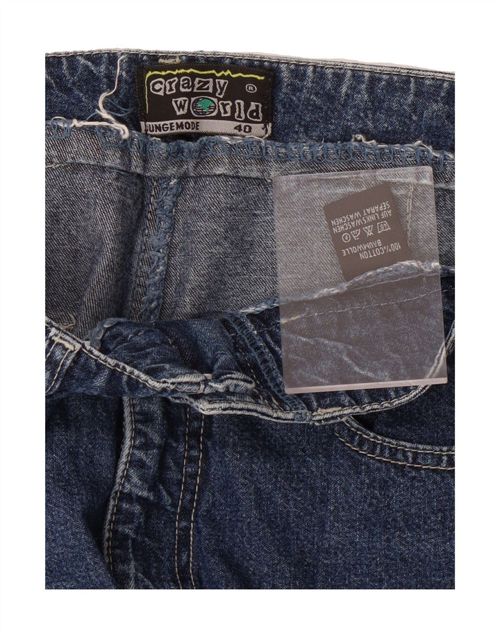 CRAZY WORLD Womens Cropped Jeans EU 40 Medium W30 L26 Blue Cotton Vintage Crazy World and Second-Hand Crazy World from Messina Hembry 